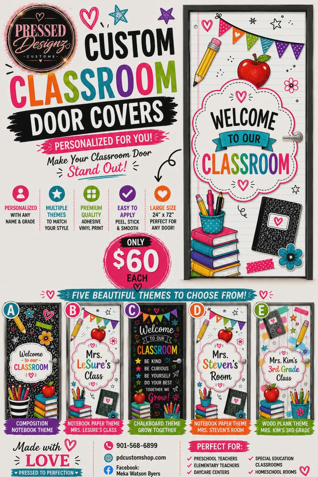Custom Classroom Door Covers