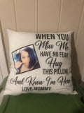 Custom 4-Panel Photo Pillow – 18”x18