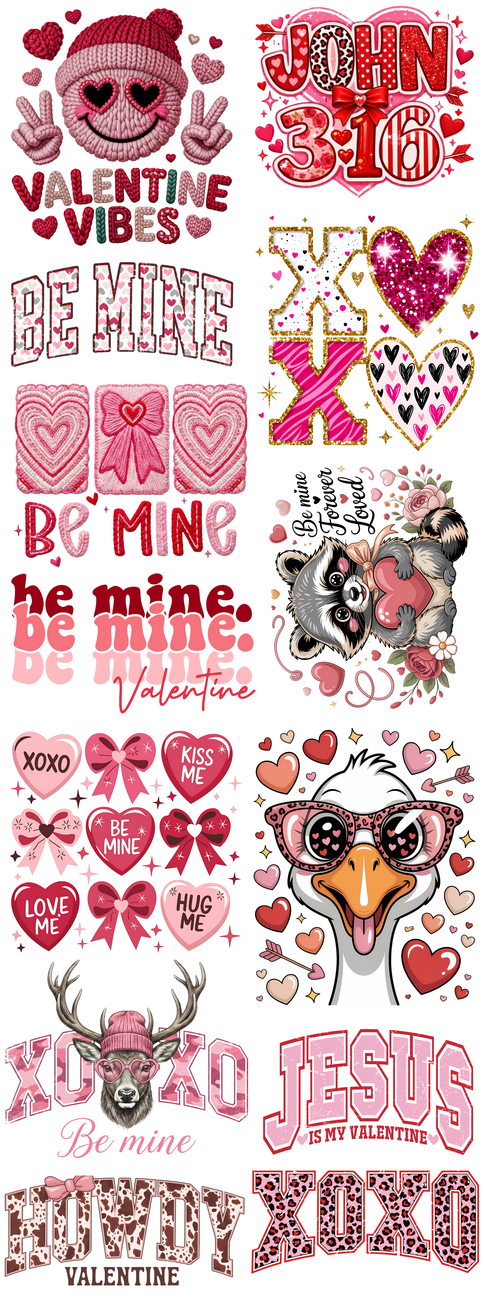 Premade Valentines Day gangsheet 22x60