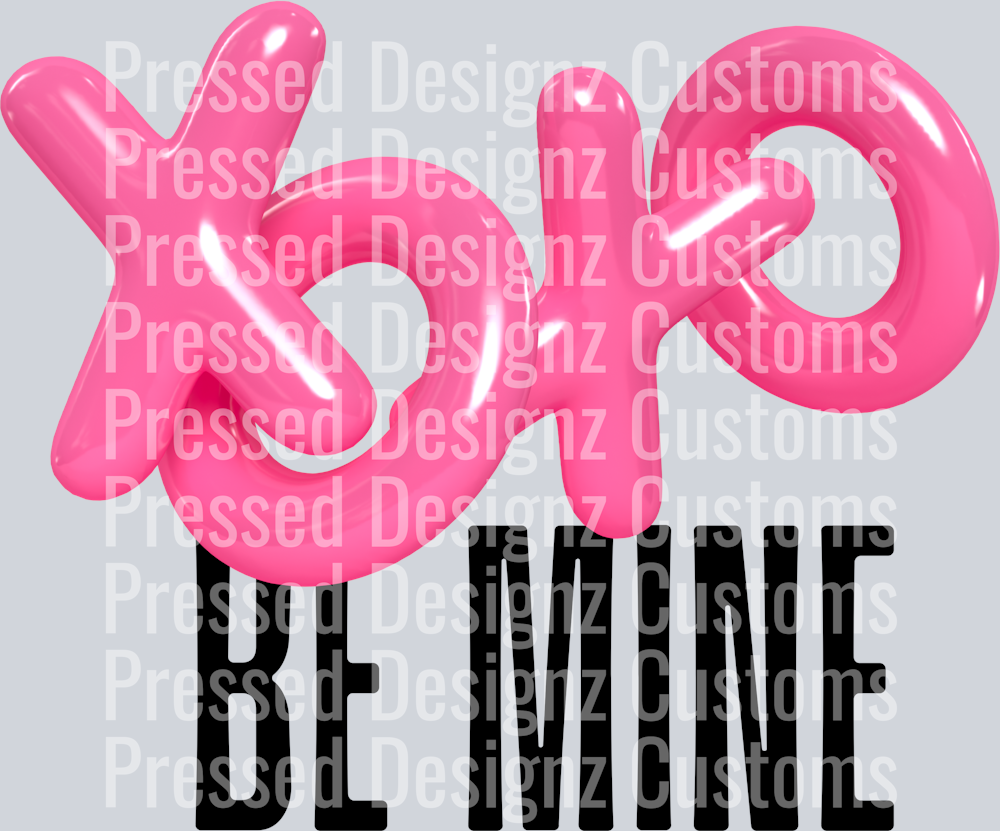 XOXO BE MINE BLACK FONT