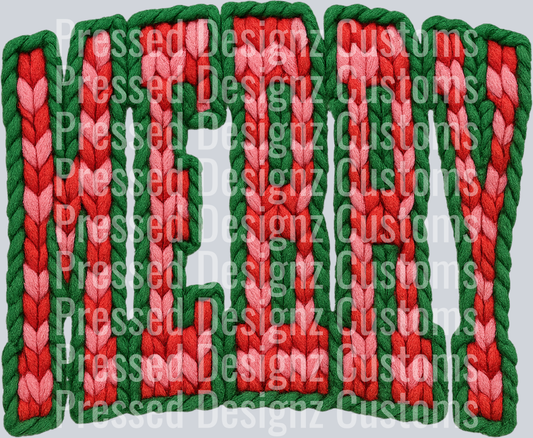 MERRY CHECKERED FAUX YARN