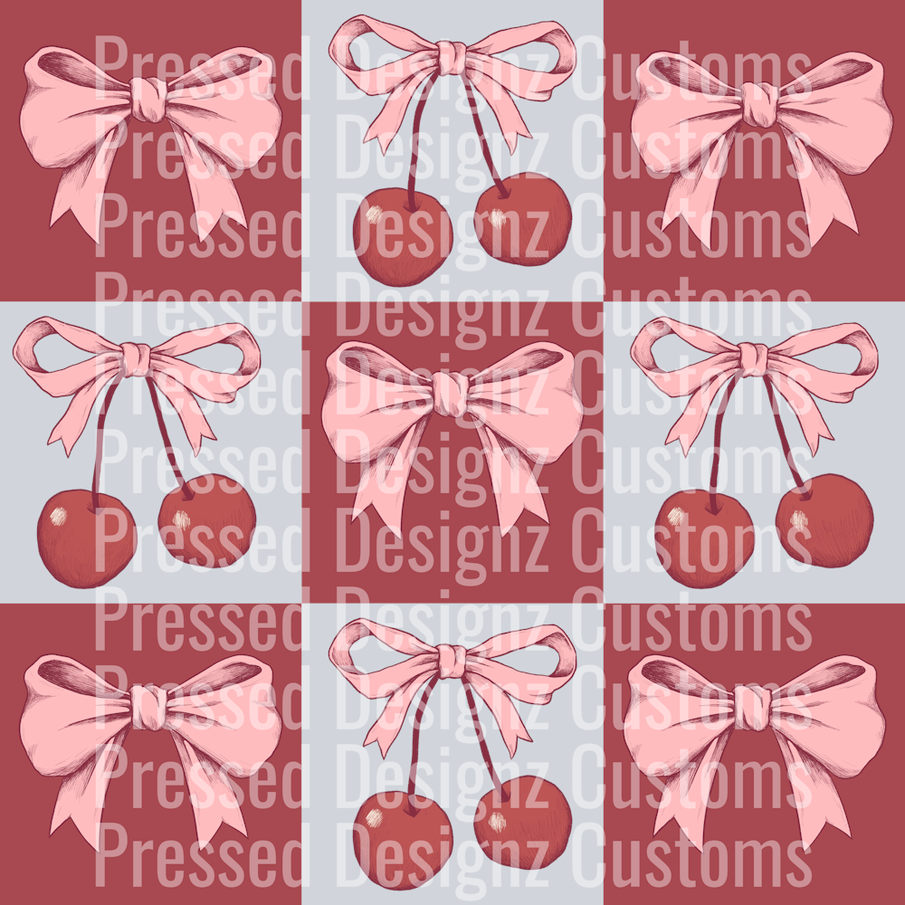 CHERRY BOW CHECKERED