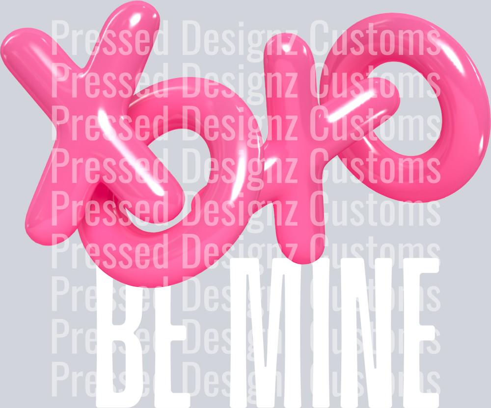 XOXO BE MINE WHITE FONT