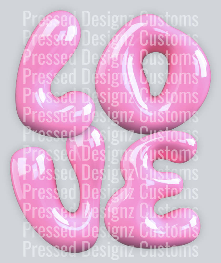 LOVE BALLOON LETTERS PINK