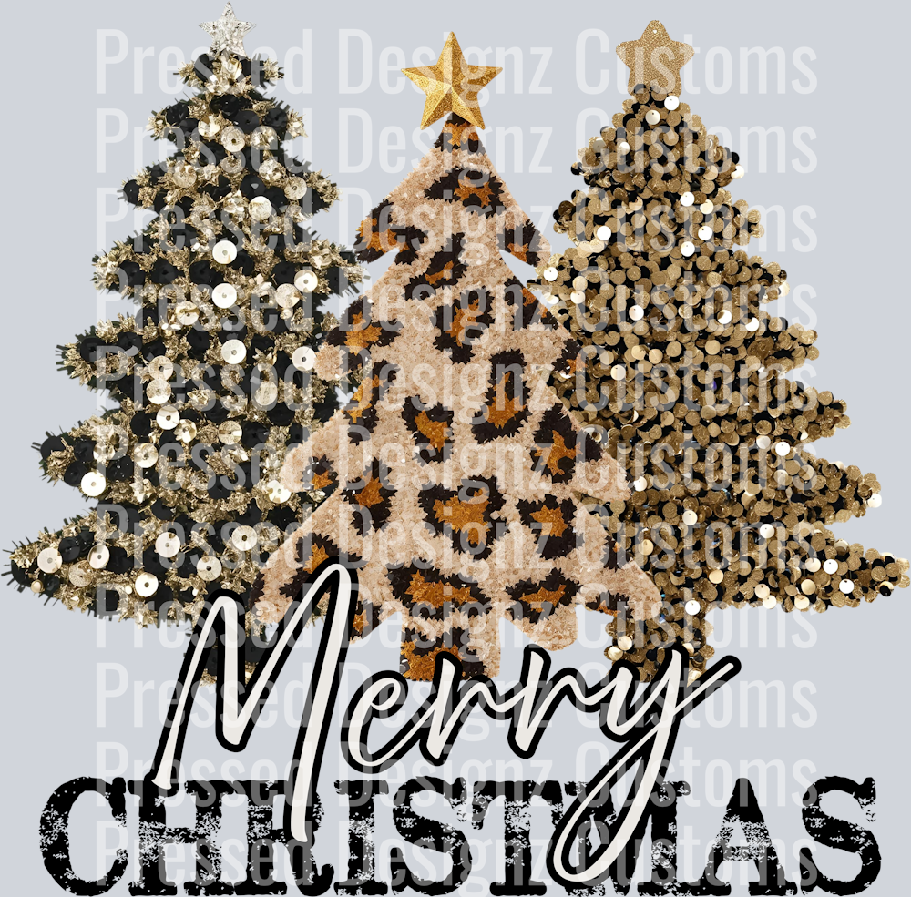 MERRY CHRISTMAS LEOPARD TREE